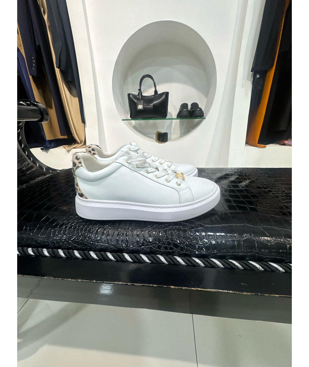 TWIN-SET Белые кожаные кеды, фото 9