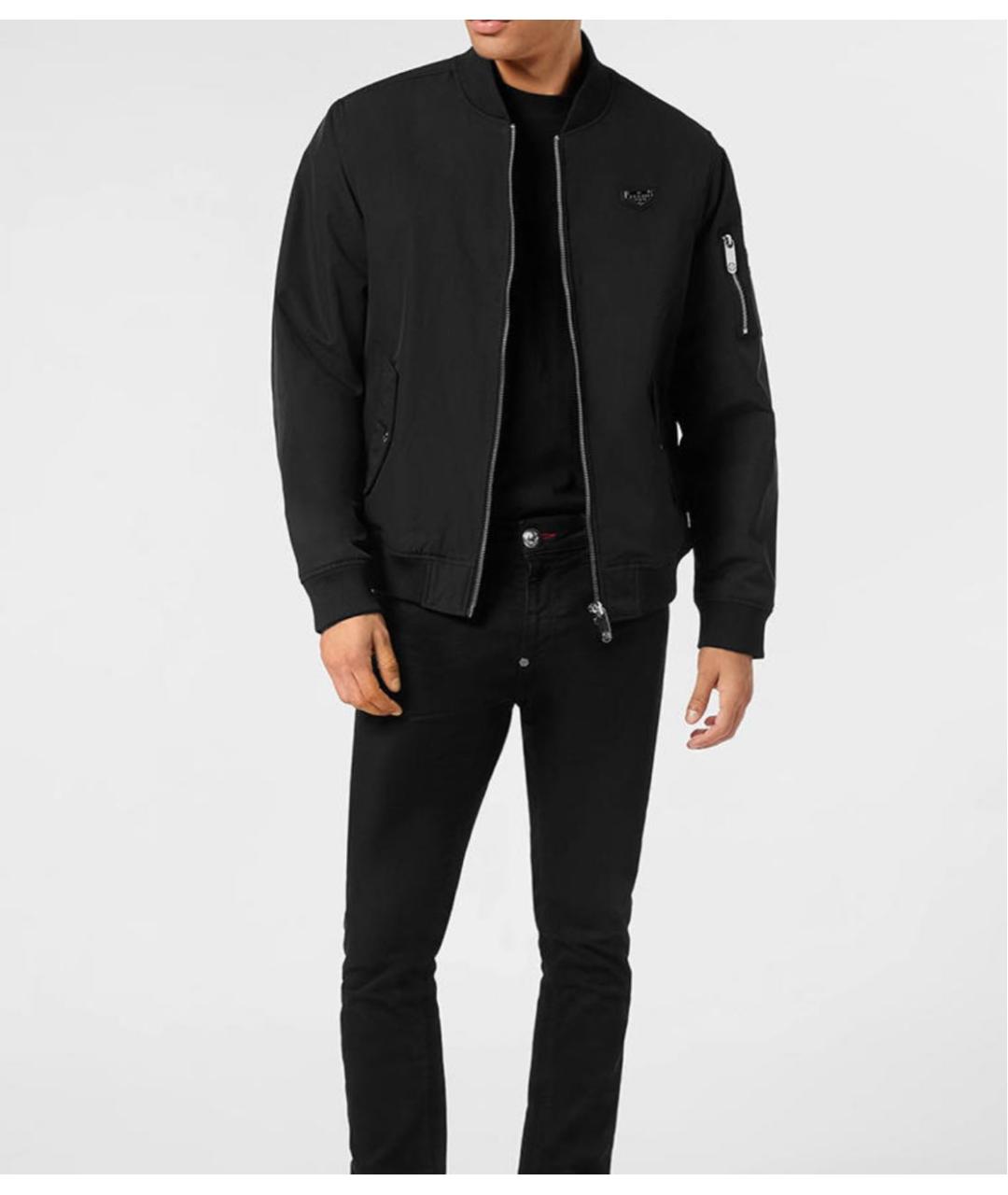 PHILIPP PLEIN Черная полиэстеровая куртка, фото 6