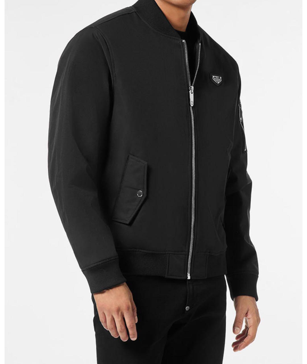 PHILIPP PLEIN Черная полиэстеровая куртка, фото 5