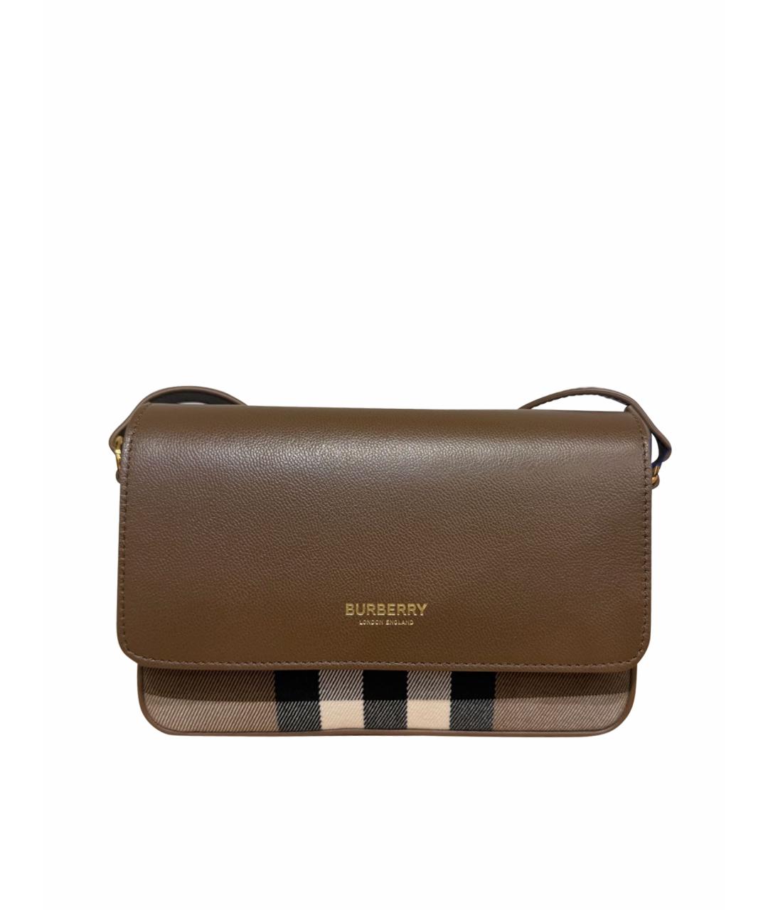 BURBERRY Коричневая кожаная сумка через плечо, фото 1