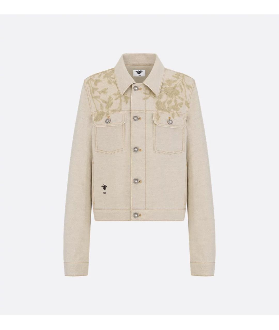 CHRISTIAN DIOR Бежевая хлопковая куртка, фото 5