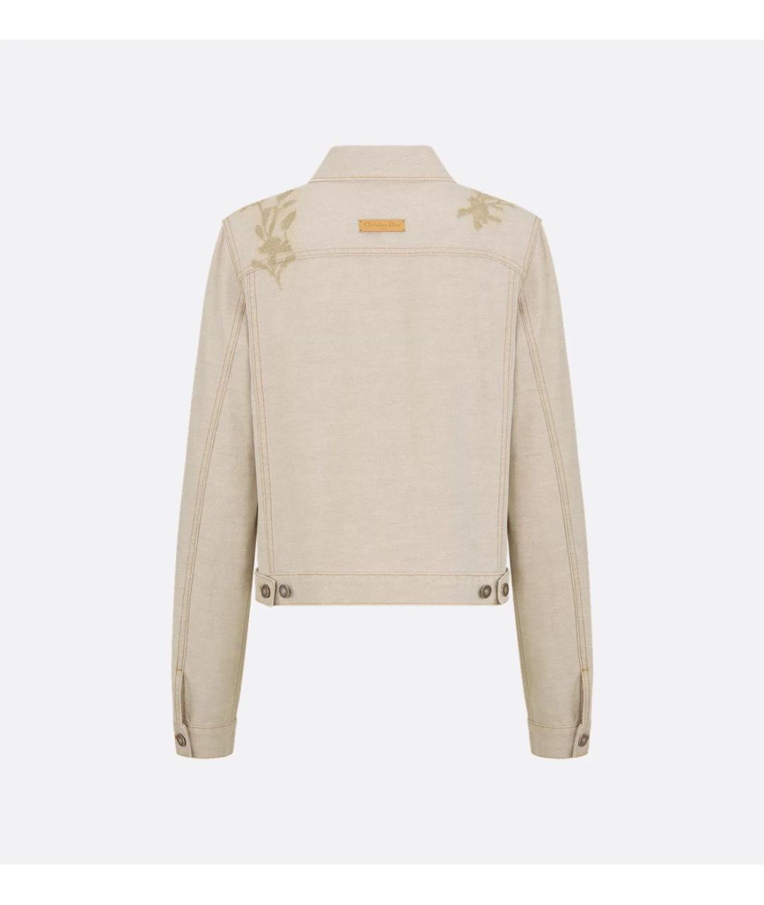 CHRISTIAN DIOR Бежевая хлопковая куртка, фото 4