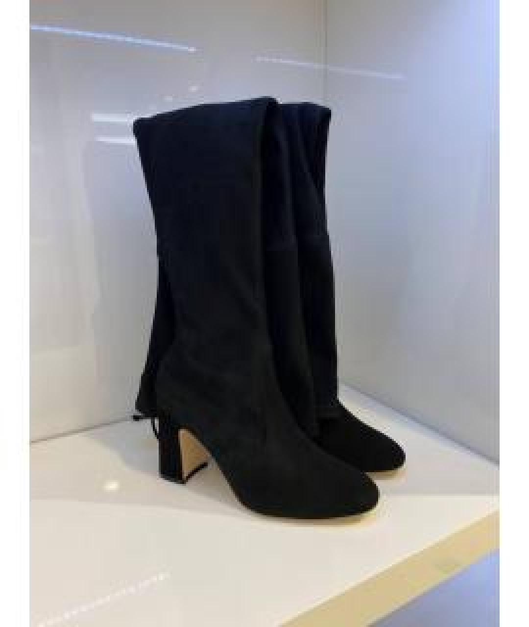 STUART WEITZMAN Черные замшевые ботинки, фото 5