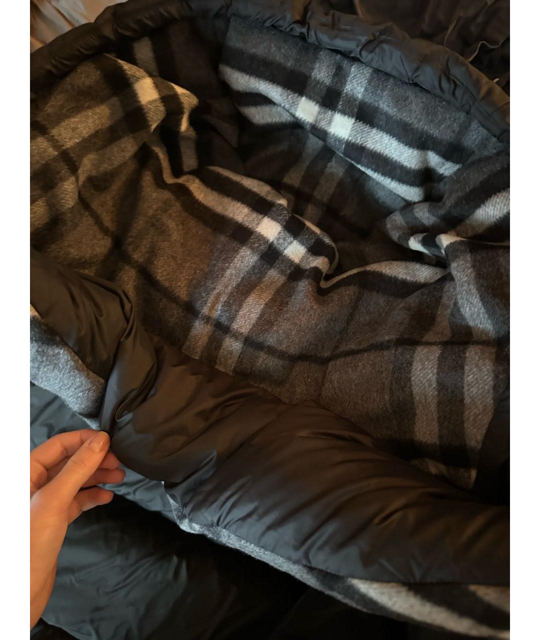 BURBERRY Черный полиэстеровый пуховик, фото 4