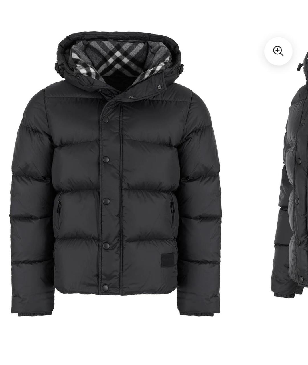 BURBERRY Черный полиэстеровый пуховик, фото 7