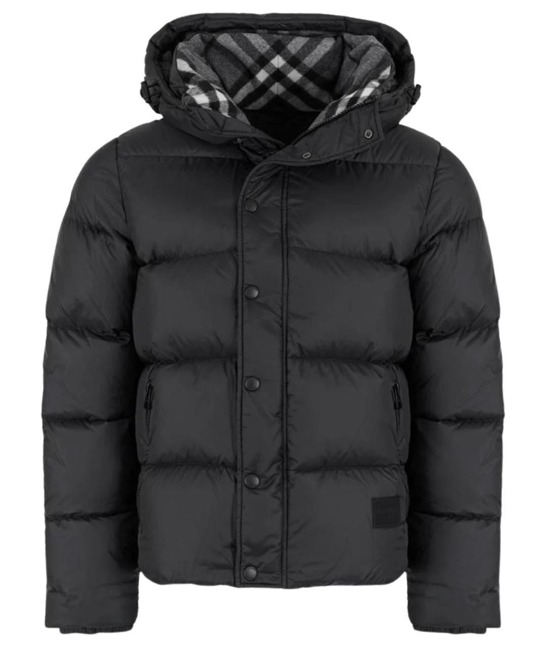 BURBERRY Черный полиэстеровый пуховик, фото 1