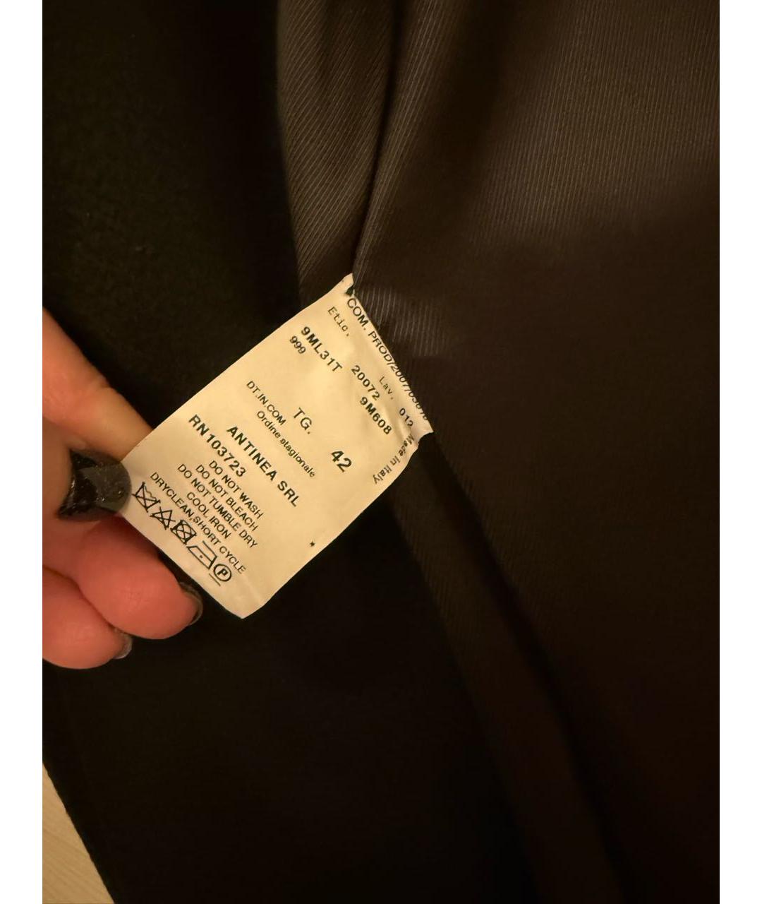 ARMANI COLLEZIONI Черное кашемировое пальто, фото 3