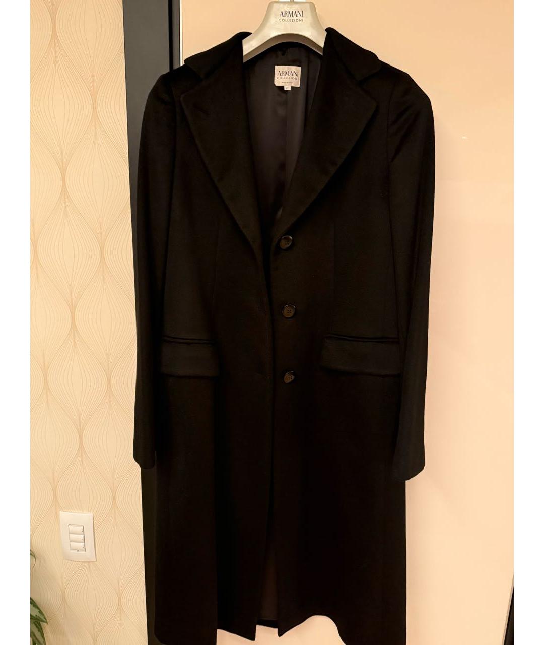ARMANI COLLEZIONI Черное кашемировое пальто, фото 4