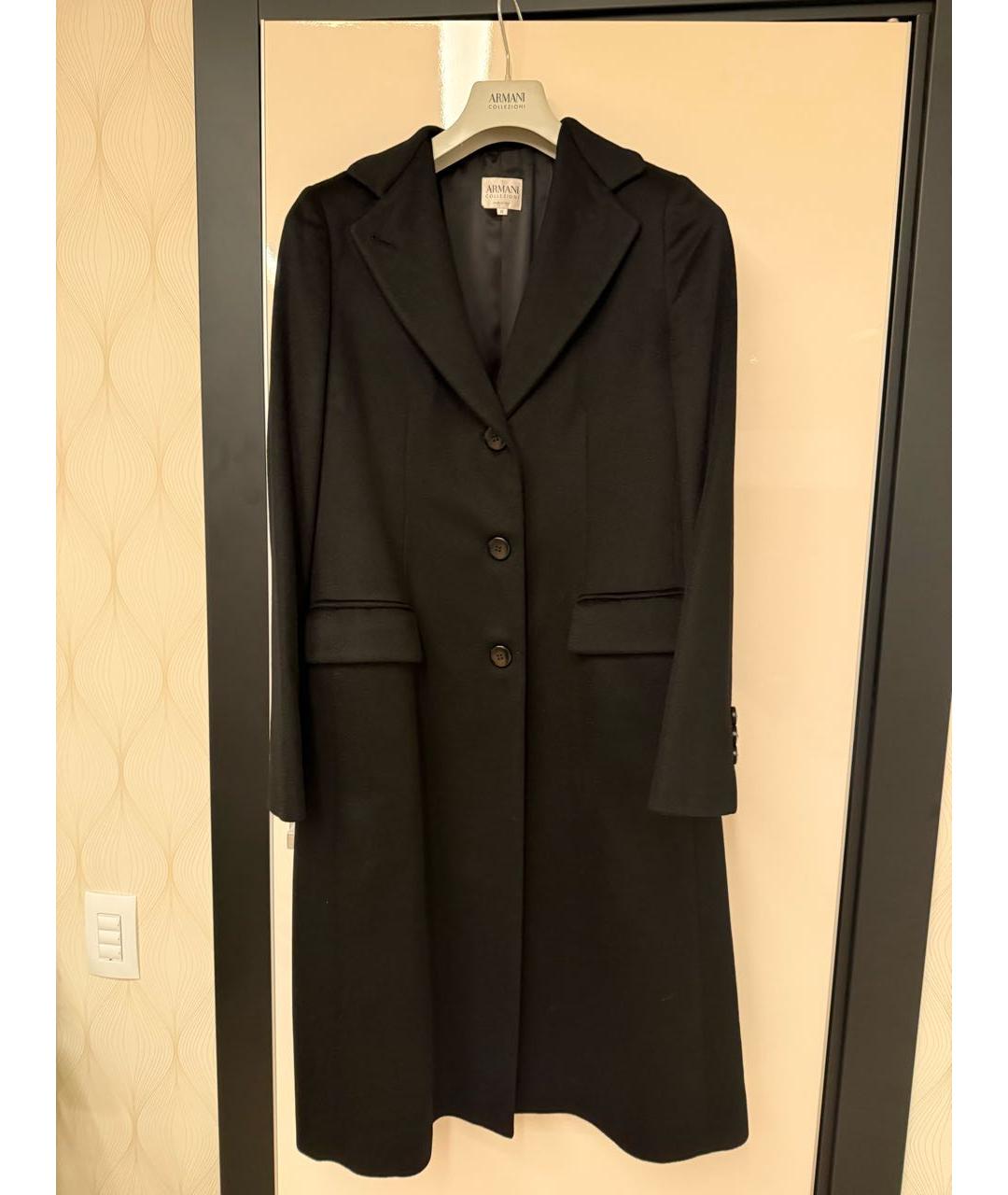 ARMANI COLLEZIONI Черное кашемировое пальто, фото 5