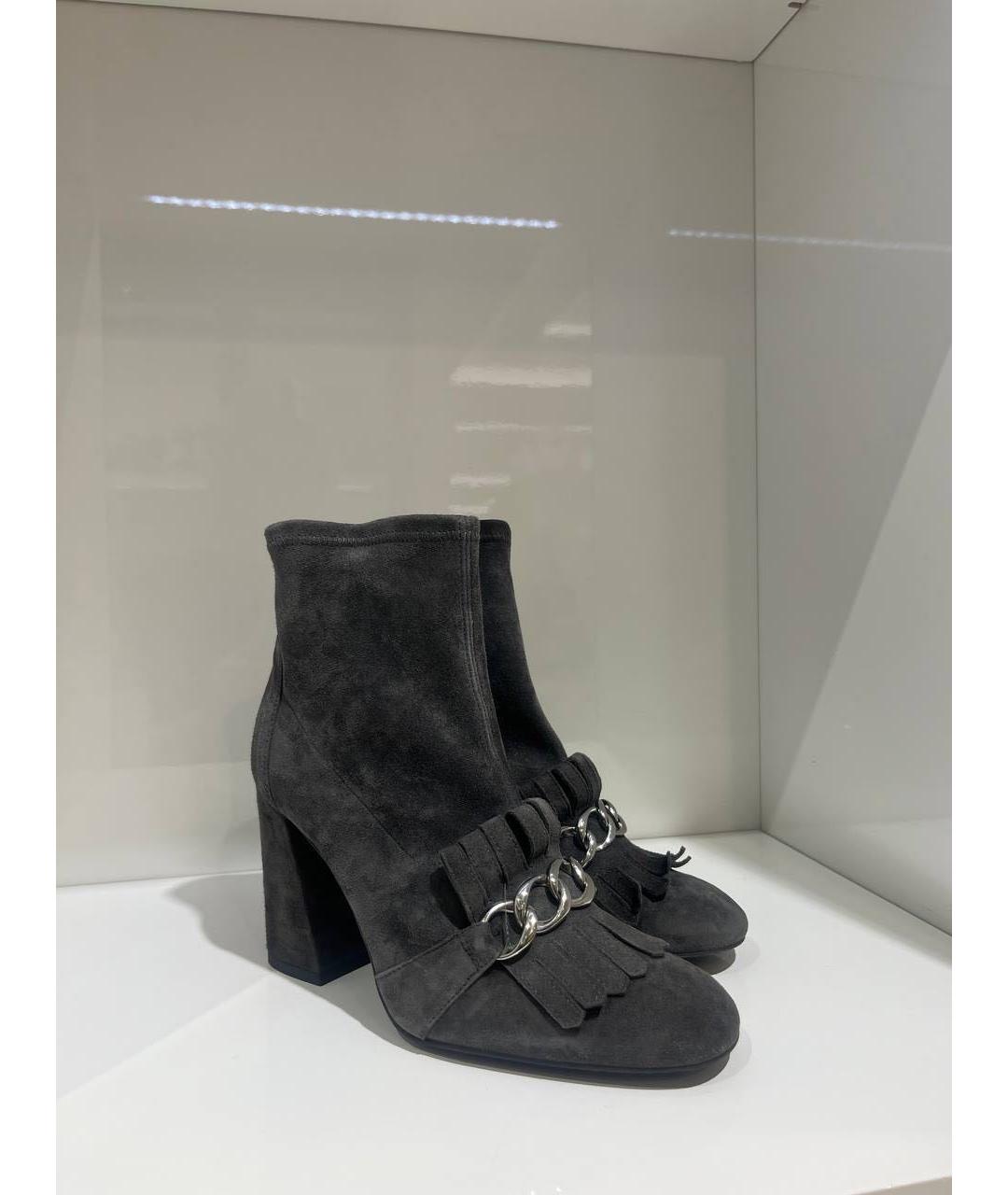 STUART WEITZMAN Серые замшевые ботинки, фото 2