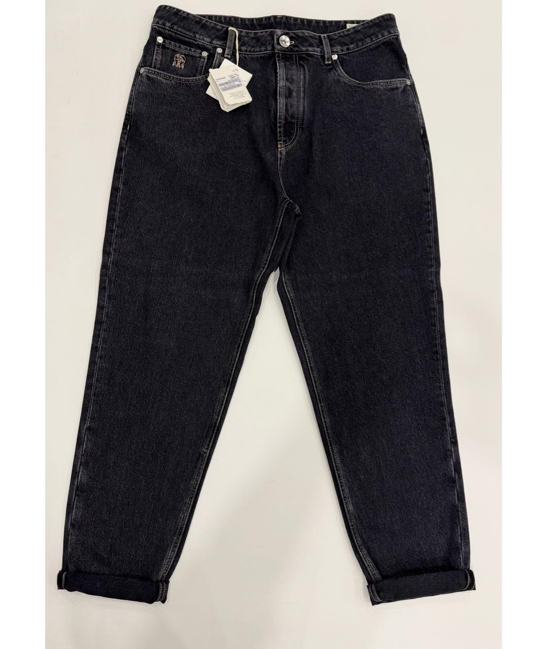 BRUNELLO CUCINELLI Черные хлопковые джинсы, фото 4