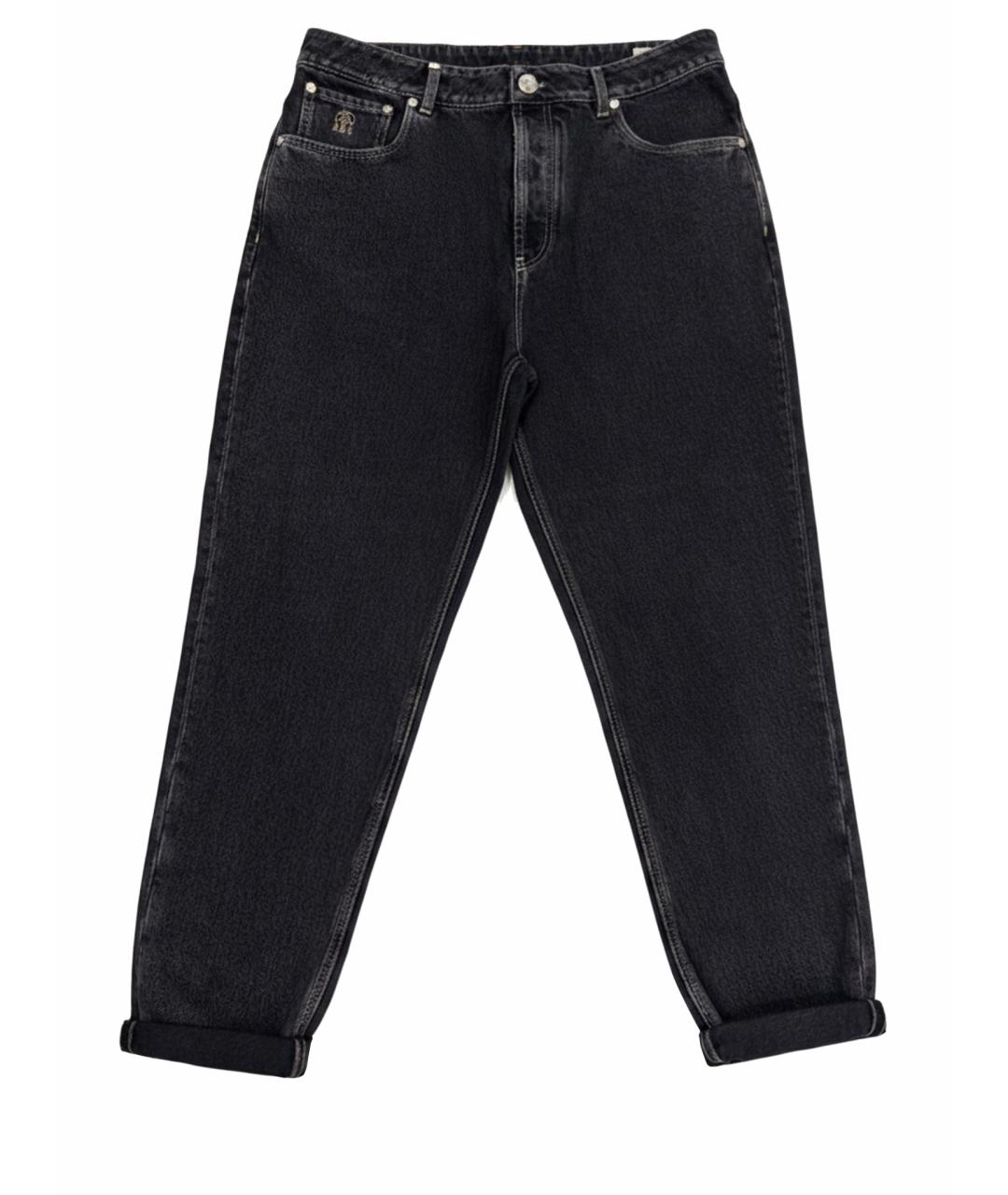 BRUNELLO CUCINELLI Черные хлопковые джинсы, фото 1