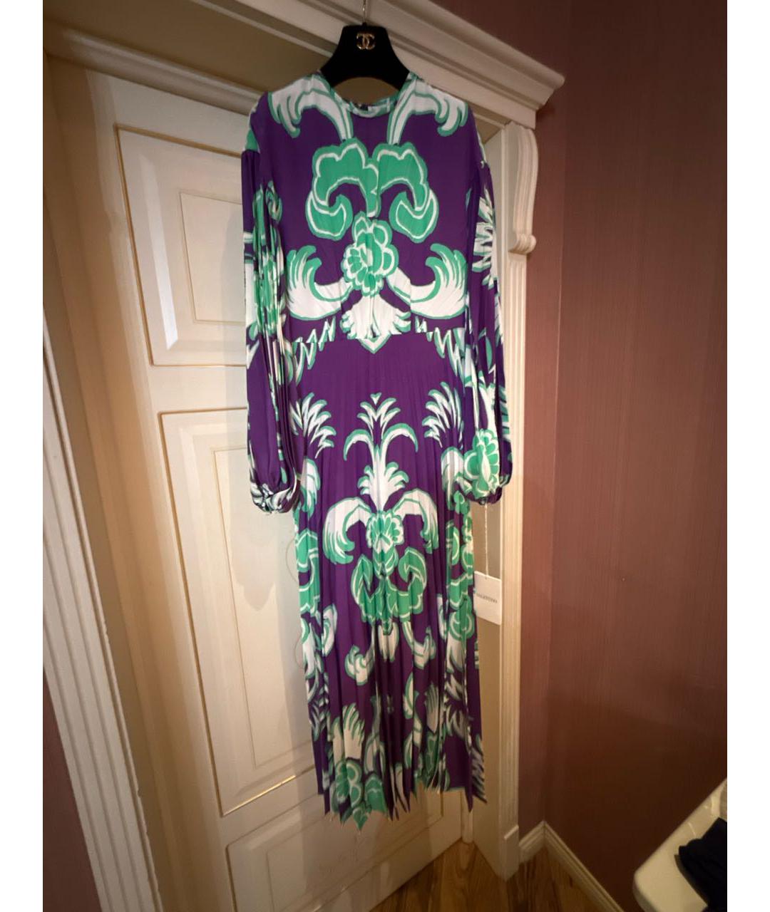 VALENTINO Мульти шелковое вечернее платье, фото 6