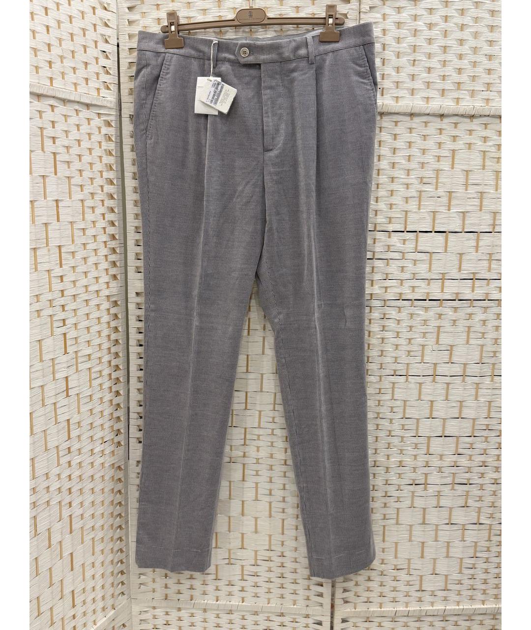 BRUNELLO CUCINELLI Серые повседневные брюки, фото 4