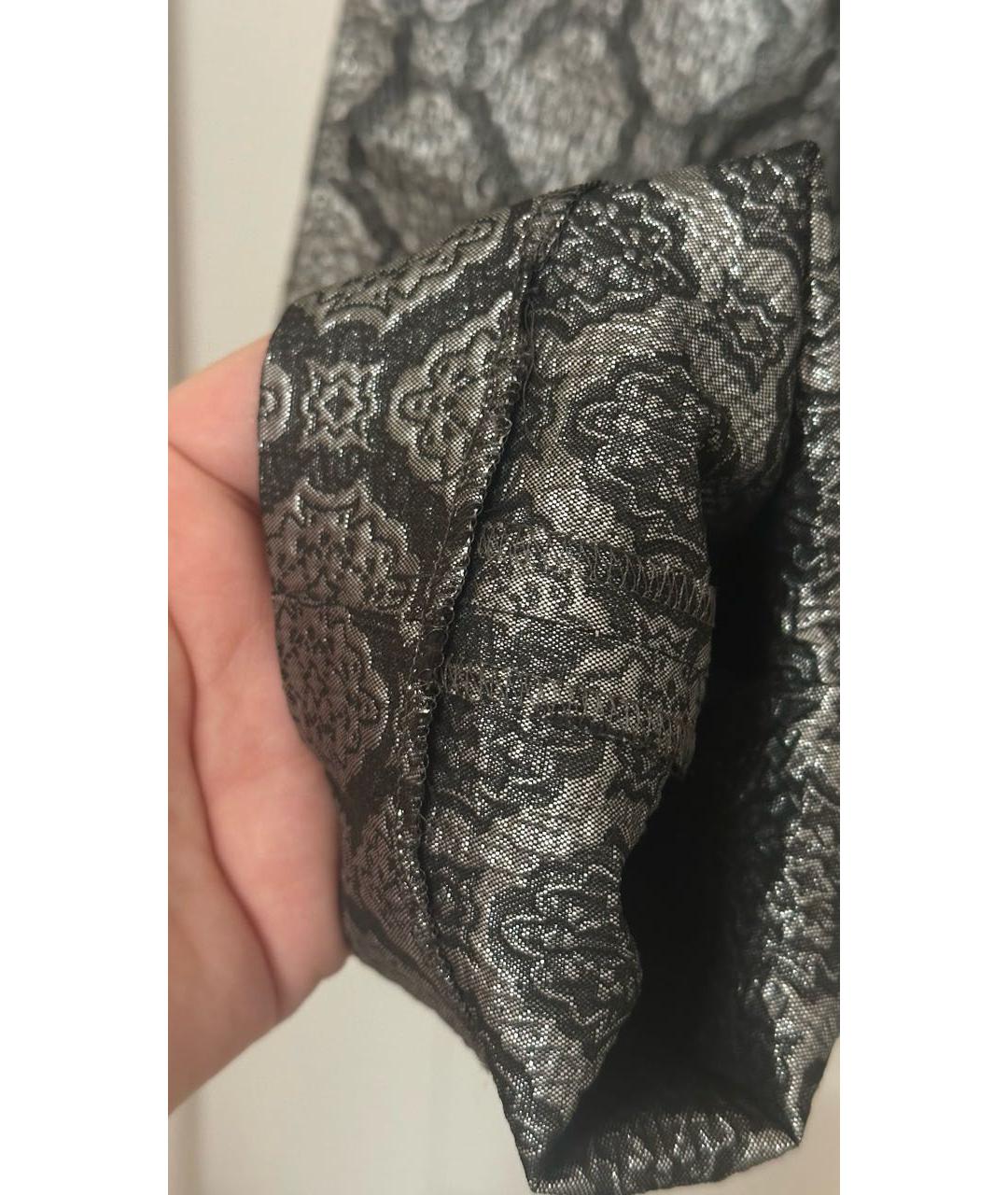 STELLA MCCARTNEY Серебряные шелковые брюки узкие, фото 6