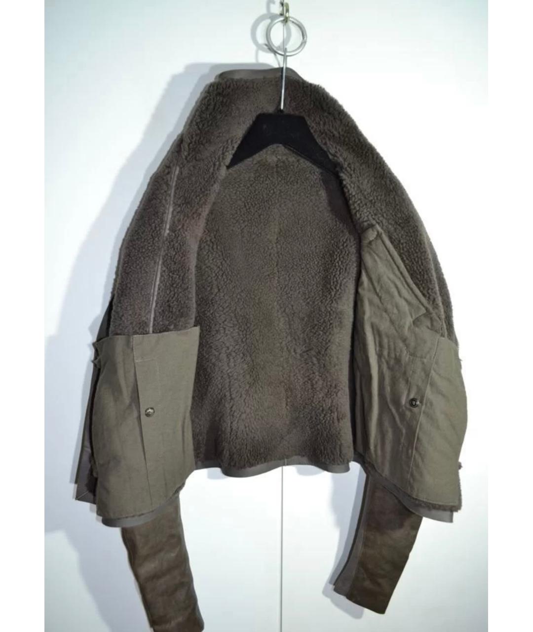 RICK OWENS Коричневая кожаная дубленка, фото 4