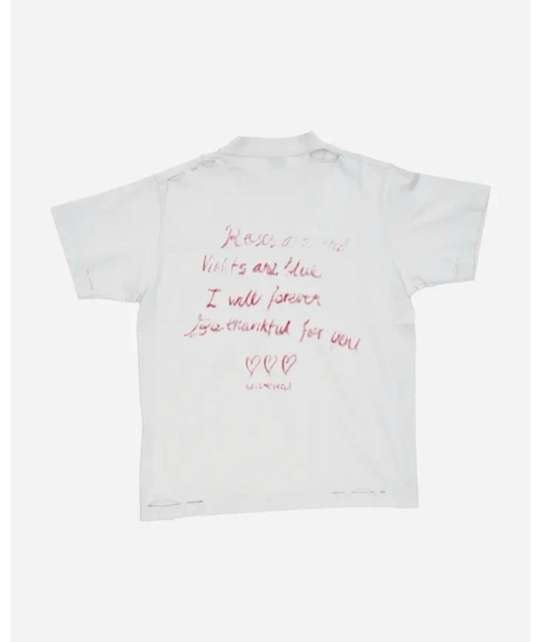 BALENCIAGA Антрацитовая хлопковая футболка, фото 2