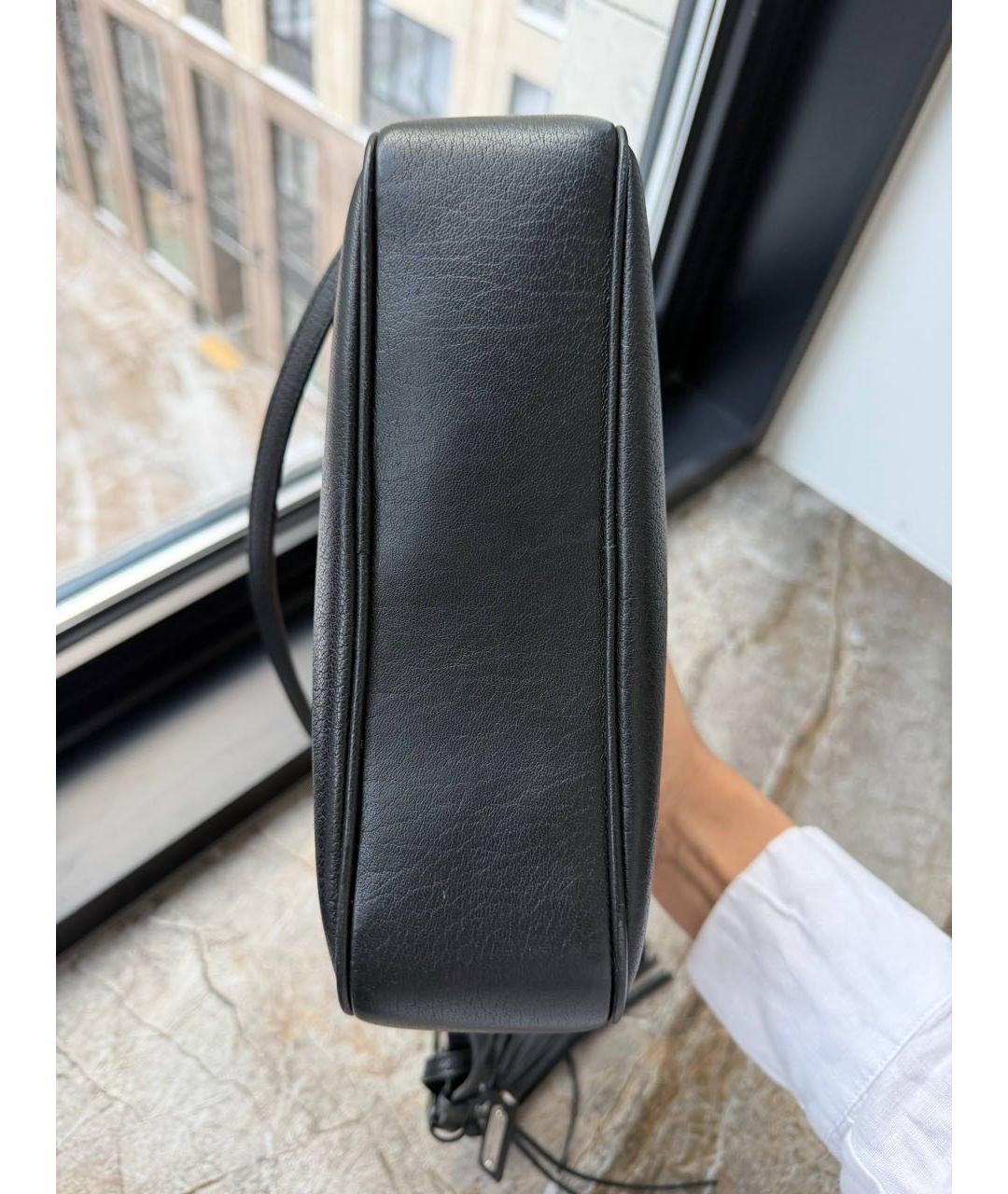 SAINT LAURENT Черная кожаная сумка через плечо, фото 6