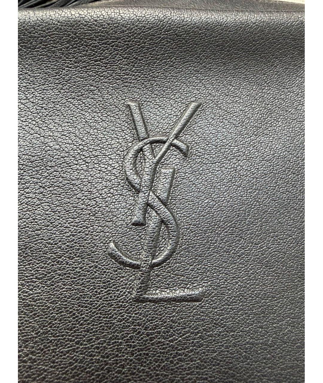 SAINT LAURENT Черная кожаная сумка через плечо, фото 7