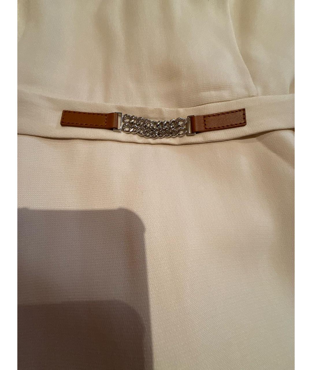 HERMES Бежевое вискозное платье, фото 3