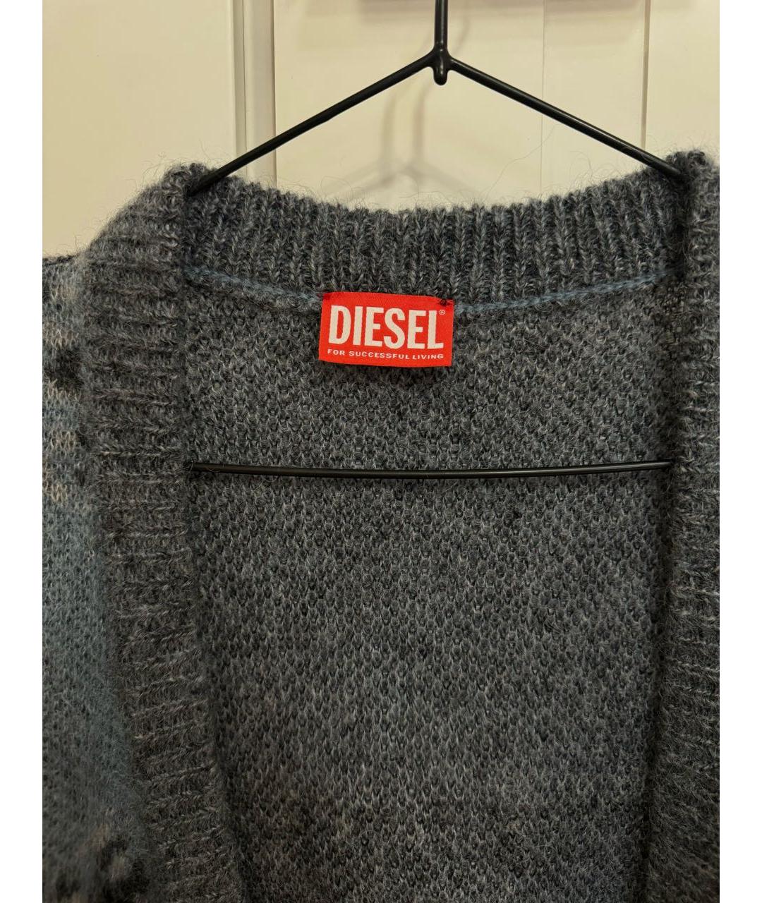 DIESEL Синий шерстяной кардиган, фото 3