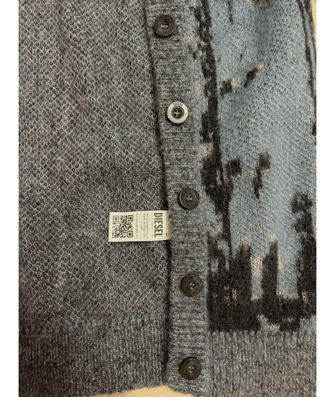 DIESEL Синий шерстяной кардиган, фото 4