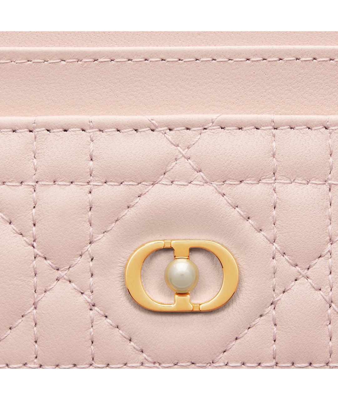 CHRISTIAN DIOR Розовый кожаный кардхолдер, фото 3