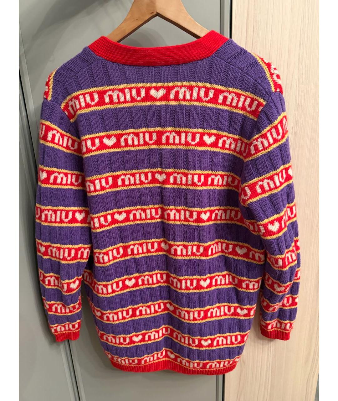 MIU MIU Красный шерстяной кардиган, фото 2