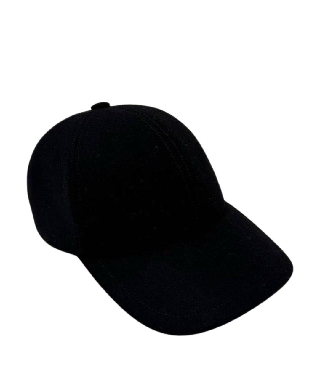 CHANEL Черная кашемировая кепка, фото 1