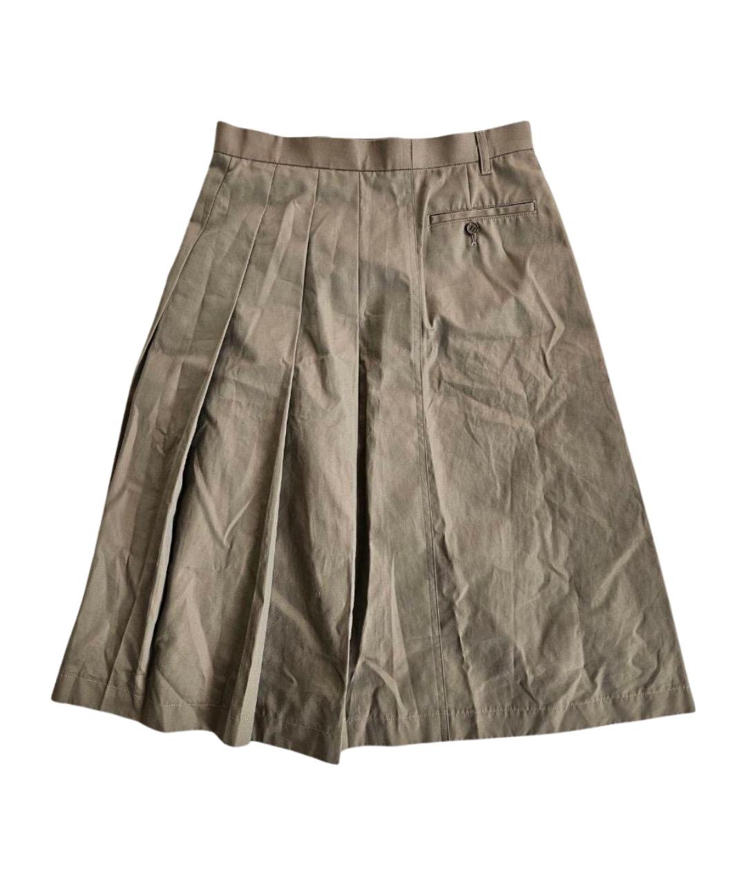 COMME DES GARÇONS Хаки хлопковая юбка миди, фото 1