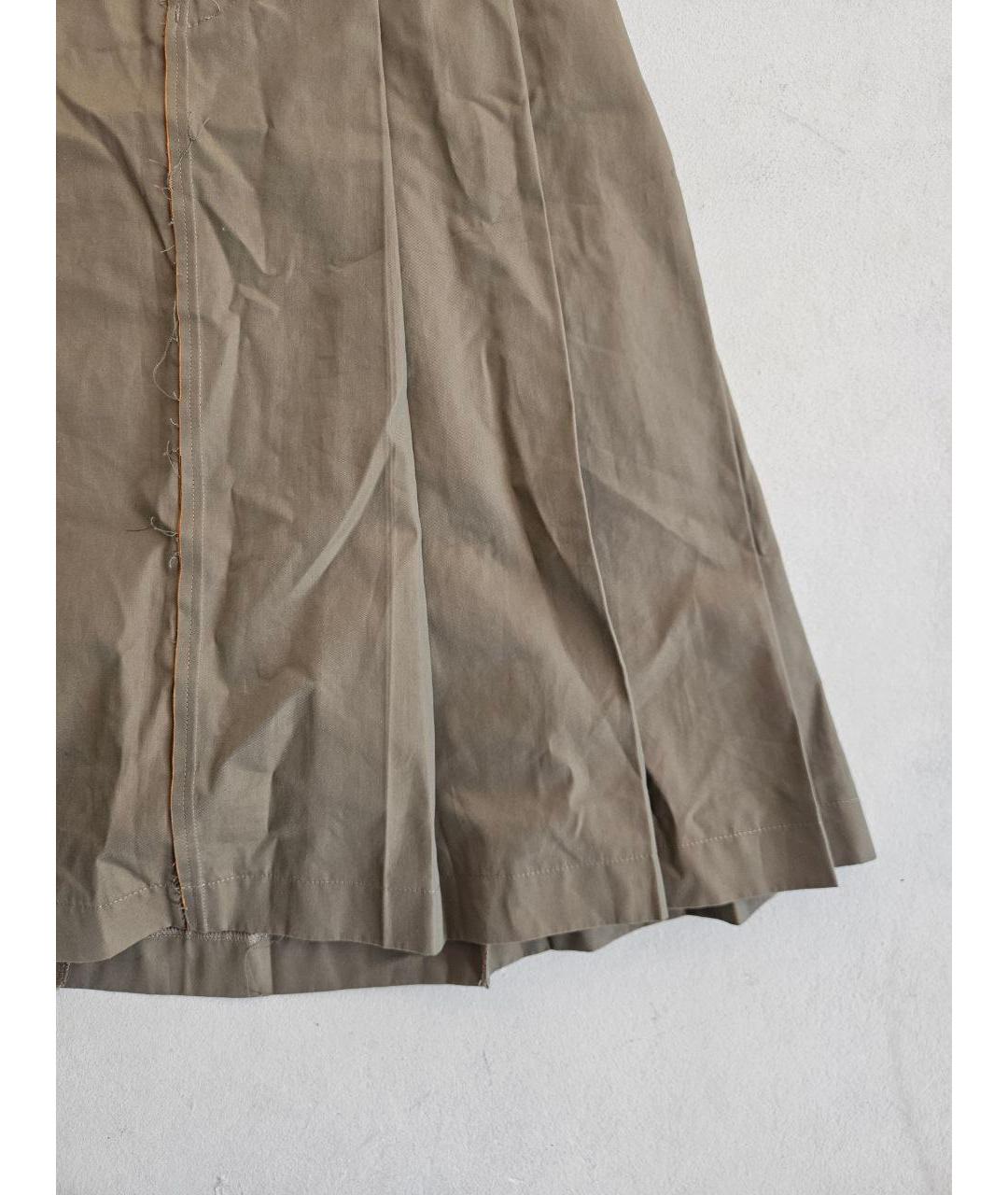 COMME DES GARÇONS Хаки хлопковая юбка миди, фото 6