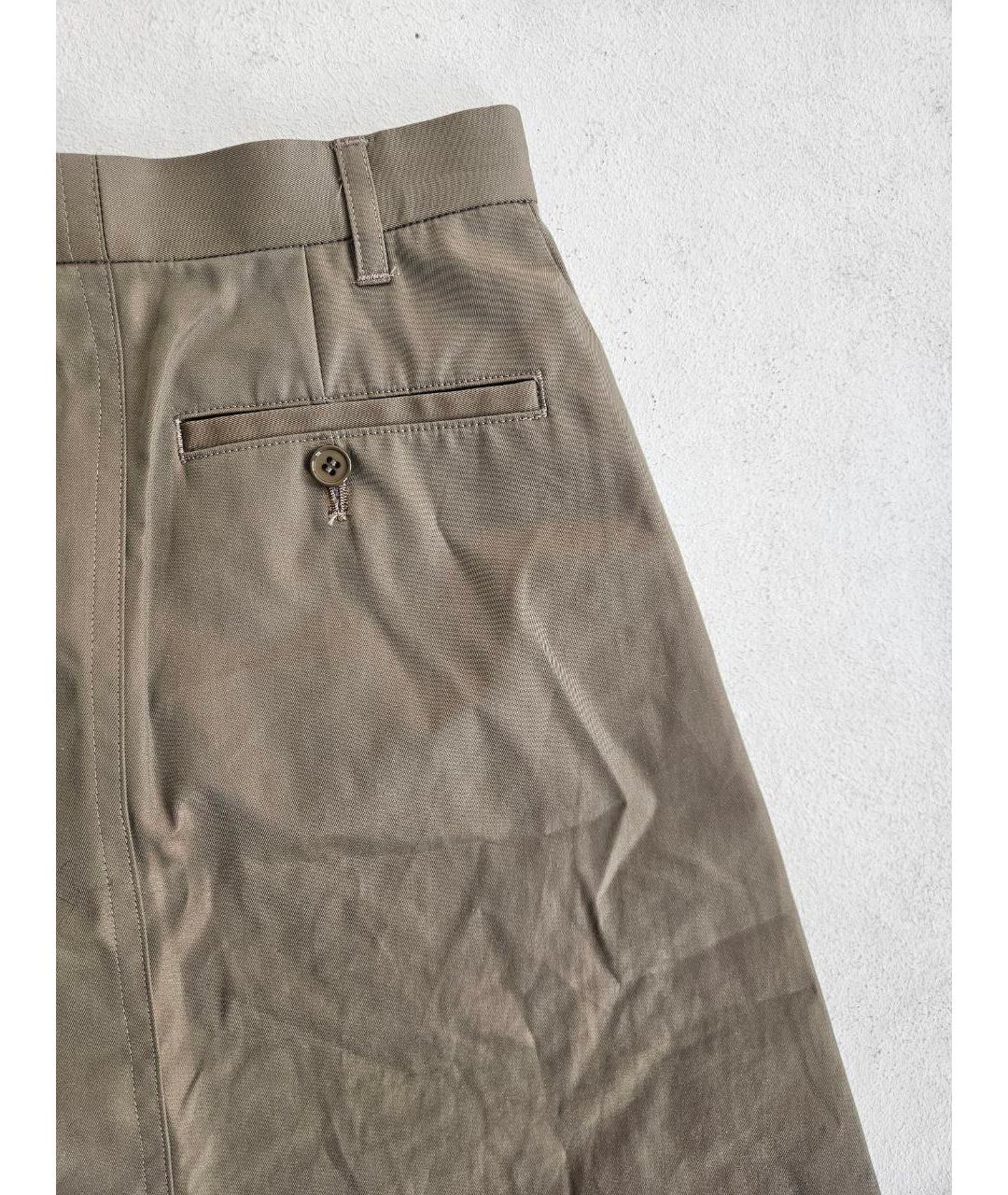 COMME DES GARÇONS Хаки хлопковая юбка миди, фото 2