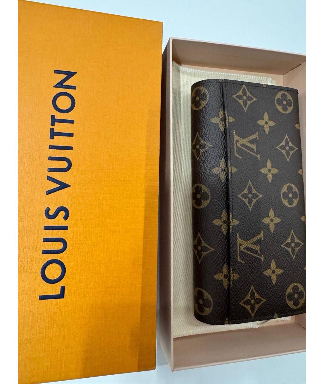 LOUIS VUITTON Коричневый кошелек из искусственной кожи, фото 5