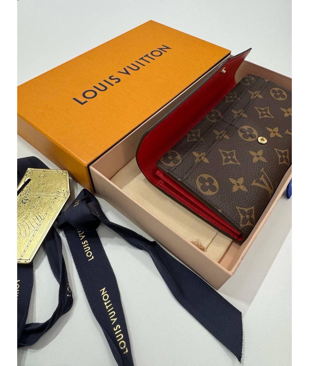 LOUIS VUITTON Коричневый кошелек из искусственной кожи, фото 2