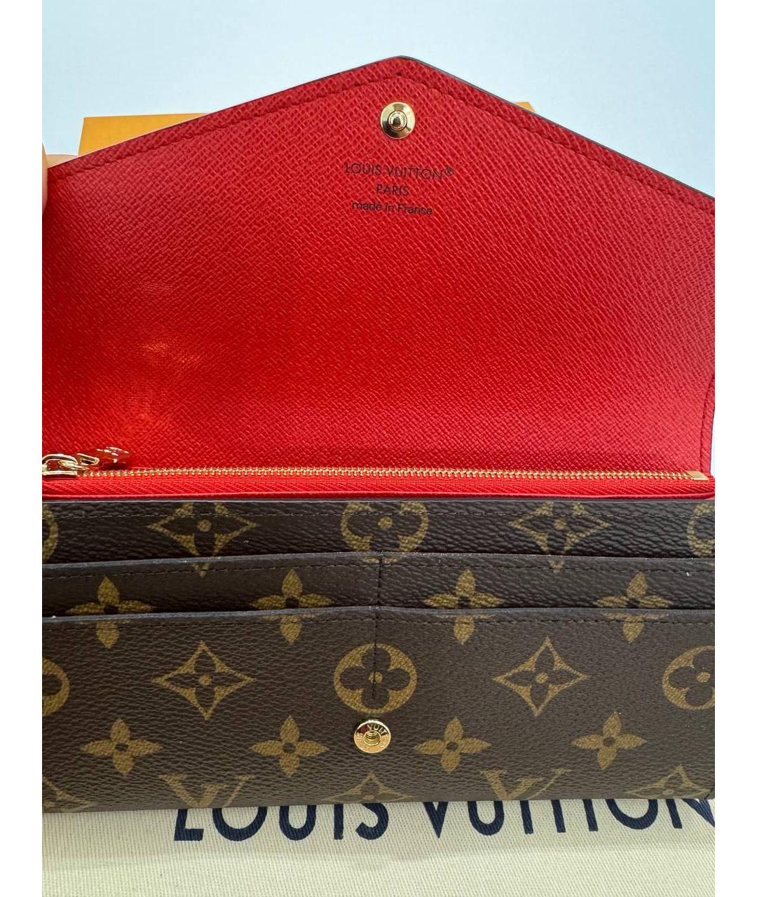 LOUIS VUITTON Коричневый кошелек из искусственной кожи, фото 4