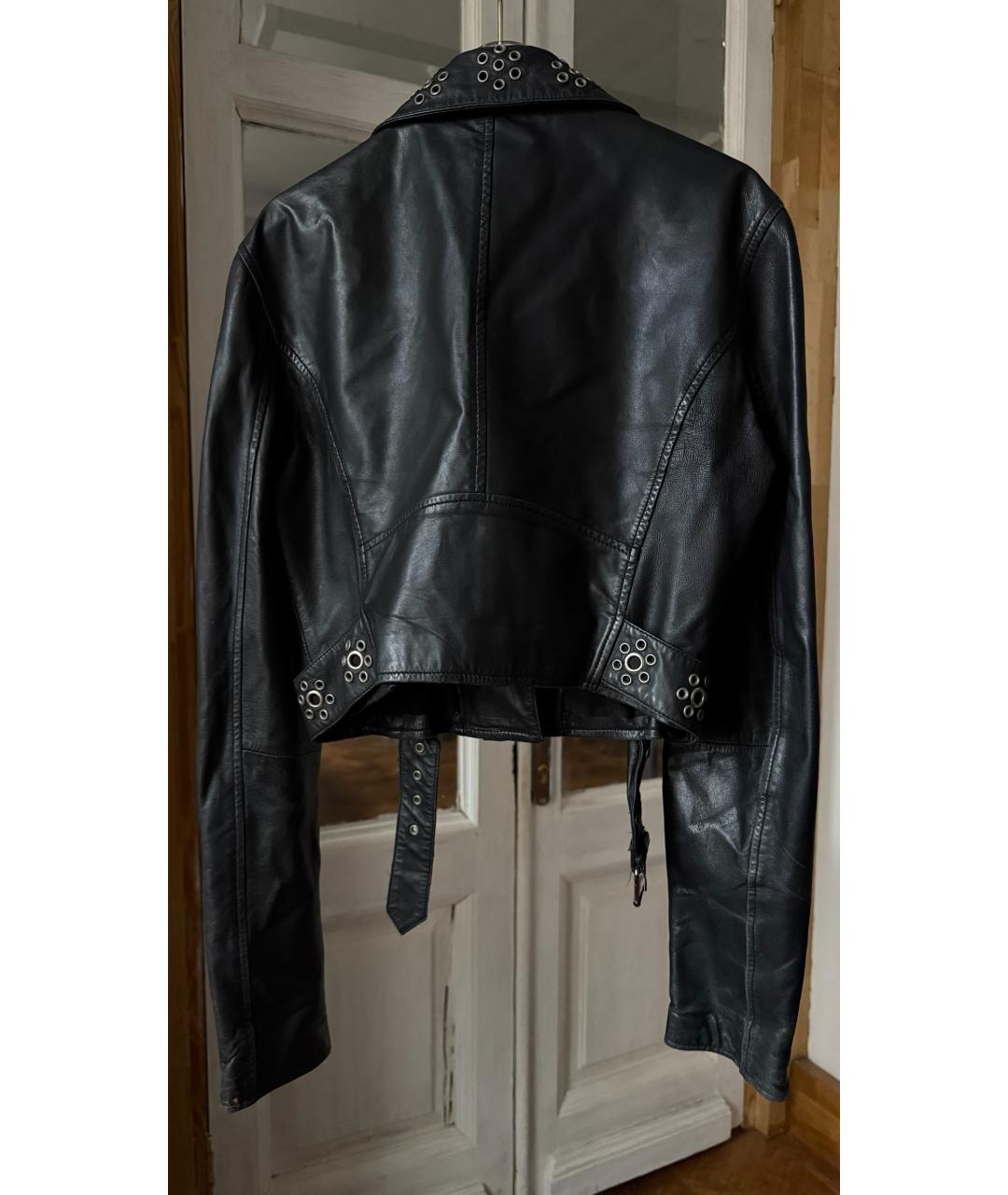 JOHN GALLIANO Черная кожаная куртка, фото 2