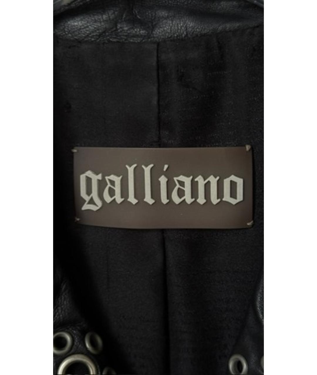 JOHN GALLIANO Черная кожаная куртка, фото 3