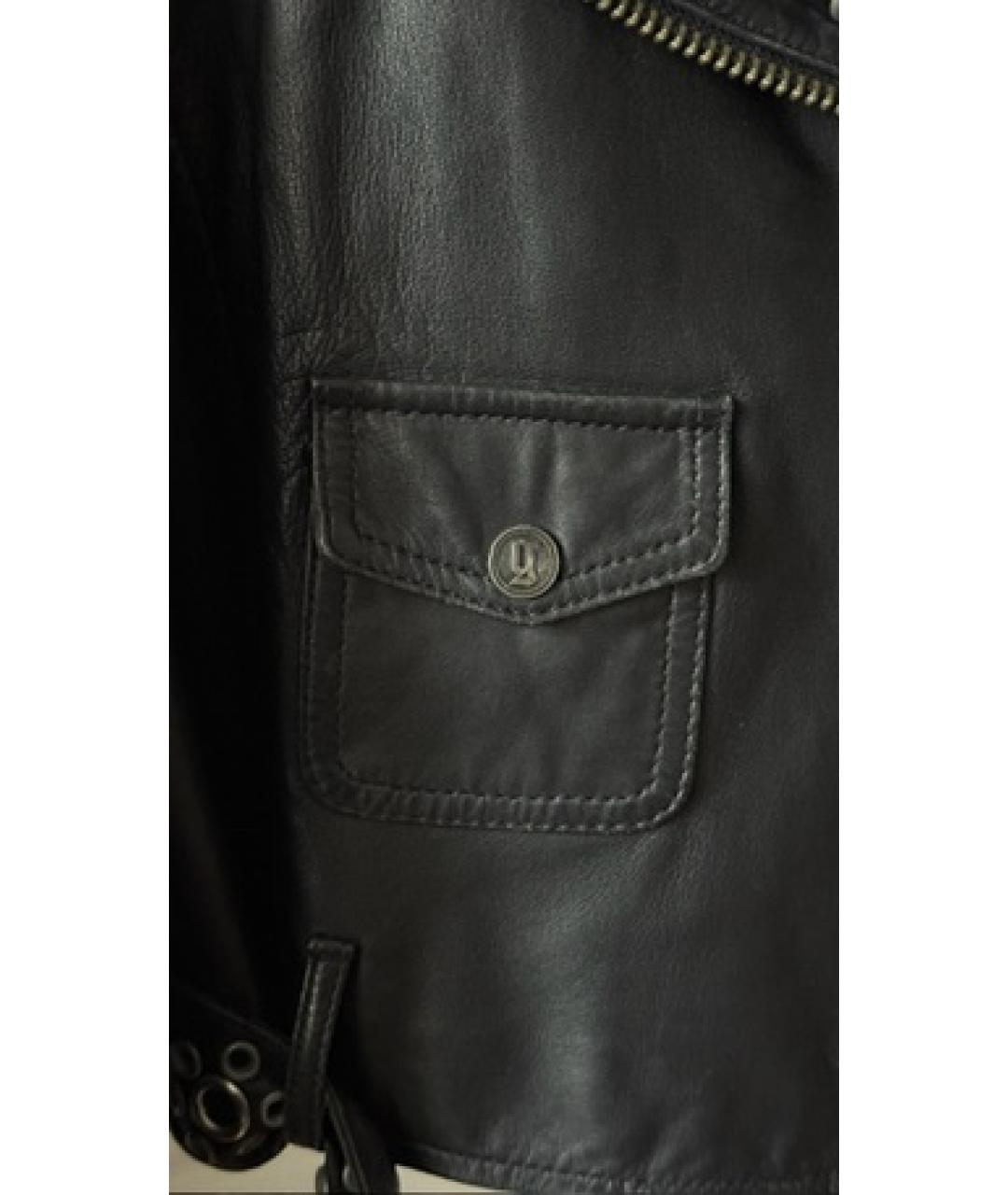 JOHN GALLIANO Черная кожаная куртка, фото 4