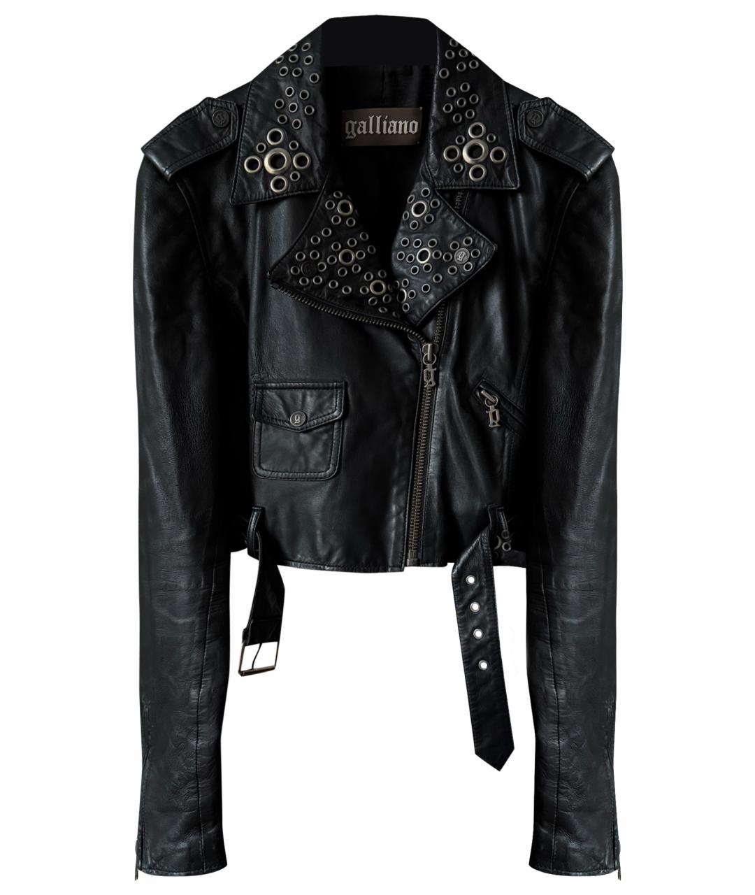 JOHN GALLIANO Черная кожаная куртка, фото 1