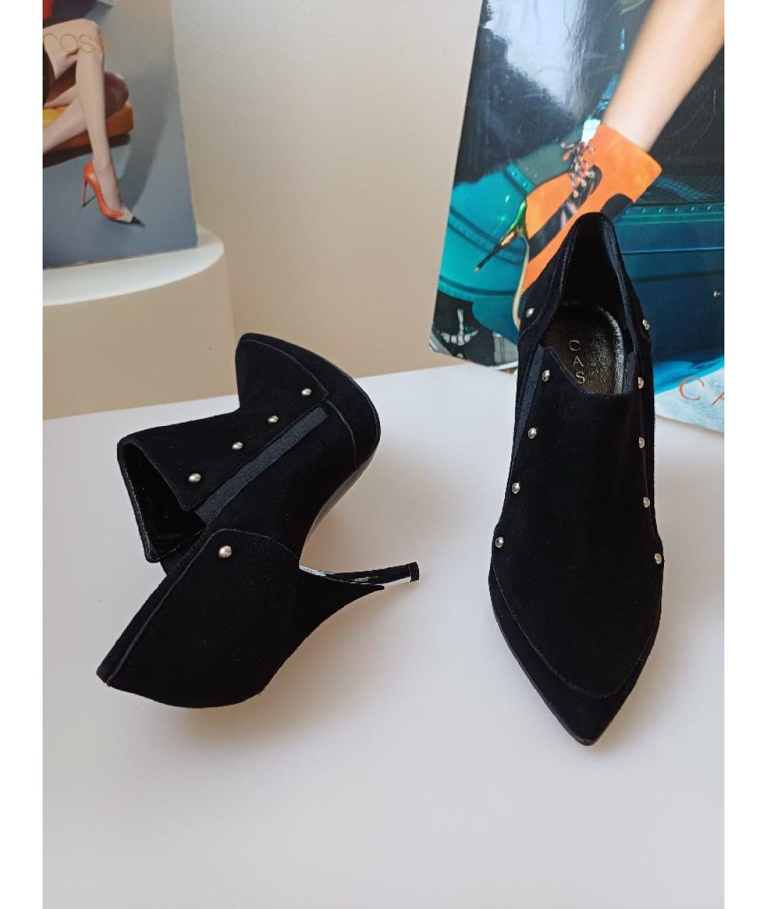 CASADEI Черные замшевые ботильоны, фото 4