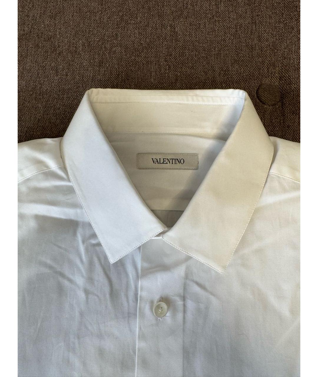 VALENTINO Белая хлопковая классическая рубашка, фото 4