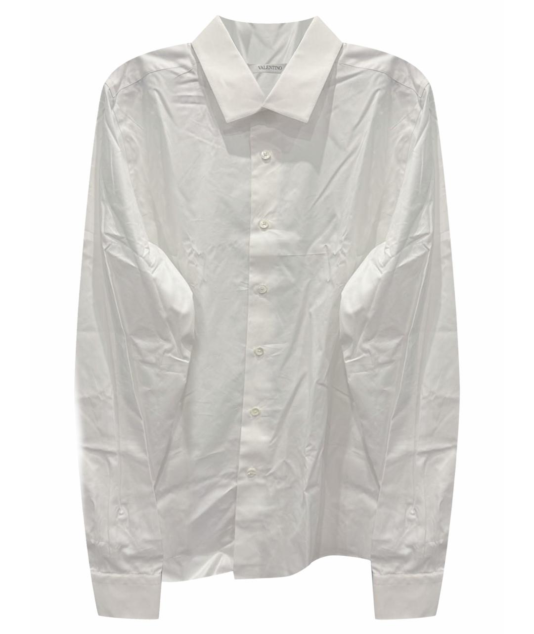 VALENTINO Белая хлопковая классическая рубашка, фото 1