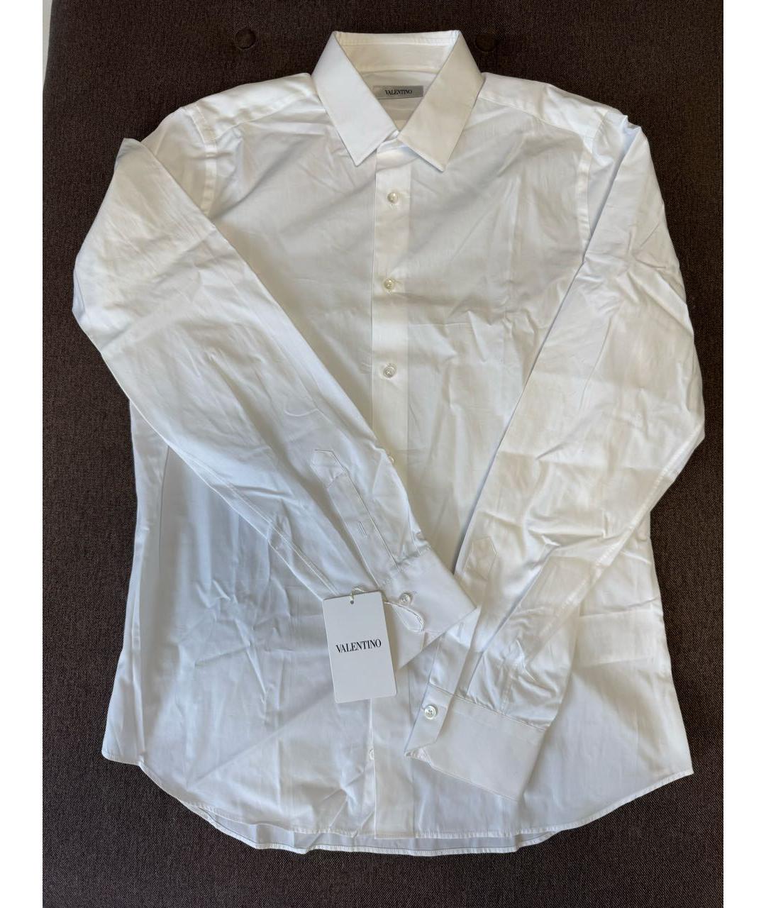 VALENTINO Белая хлопковая классическая рубашка, фото 3