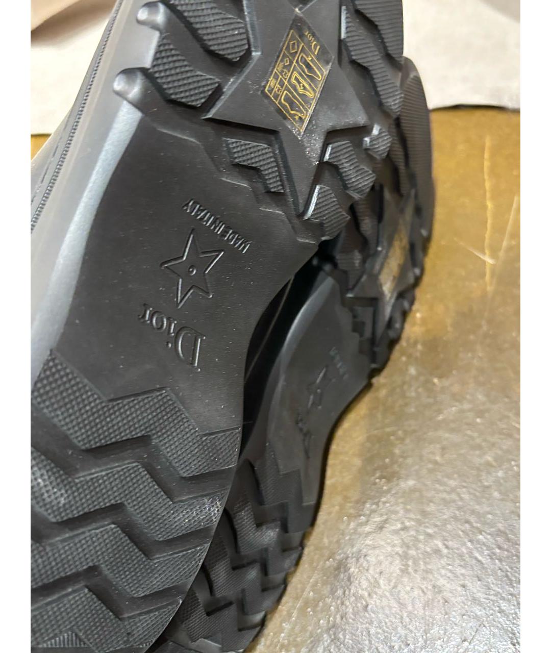 CHRISTIAN DIOR Черные кожаные ботинки, фото 5