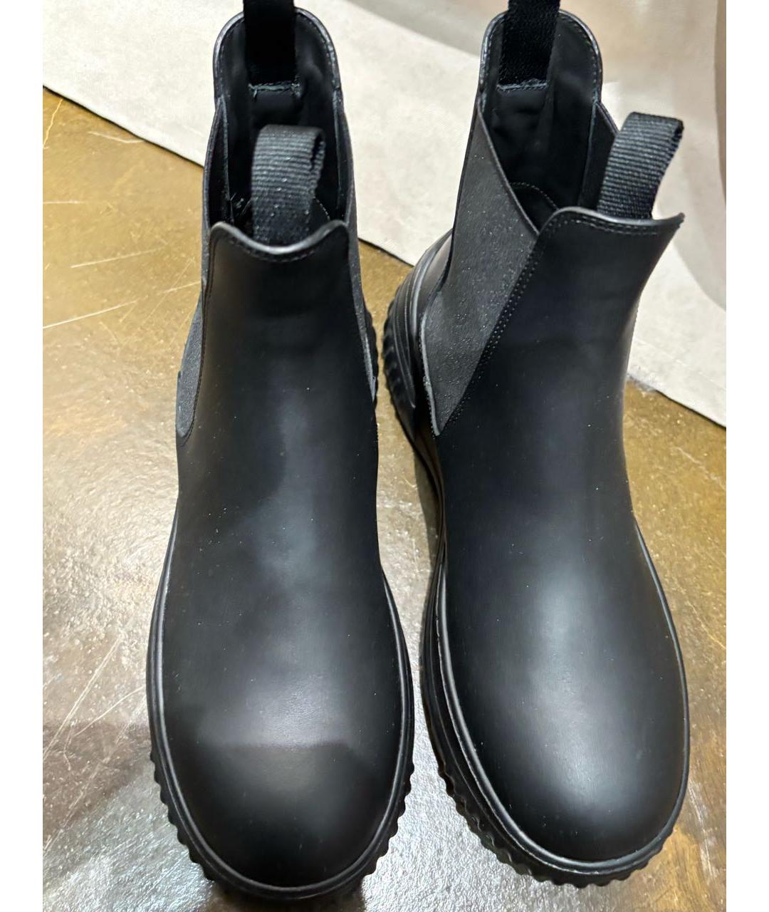 CHRISTIAN DIOR Черные кожаные ботинки, фото 7