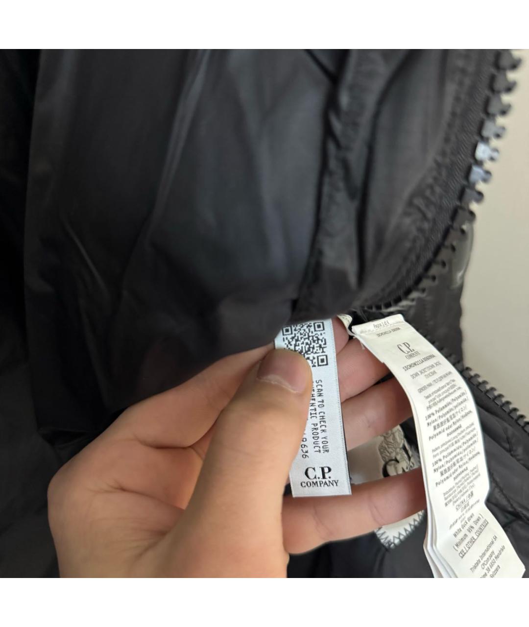CP COMPANY Черный полиамидовый пуховик, фото 6