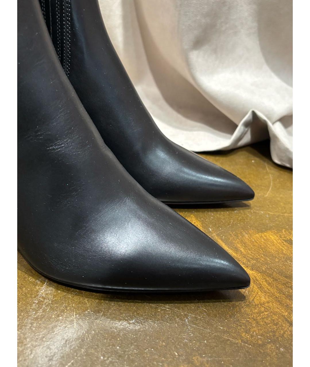 CHRISTIAN DIOR Черные кожаные ботильоны, фото 5