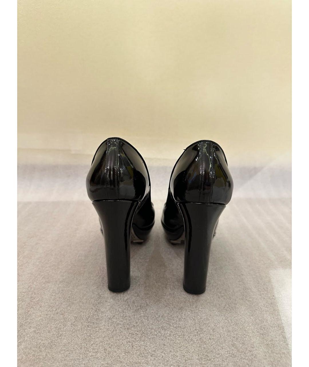 JOHN GALLIANO Черные туфли из лакированной кожи, фото 4