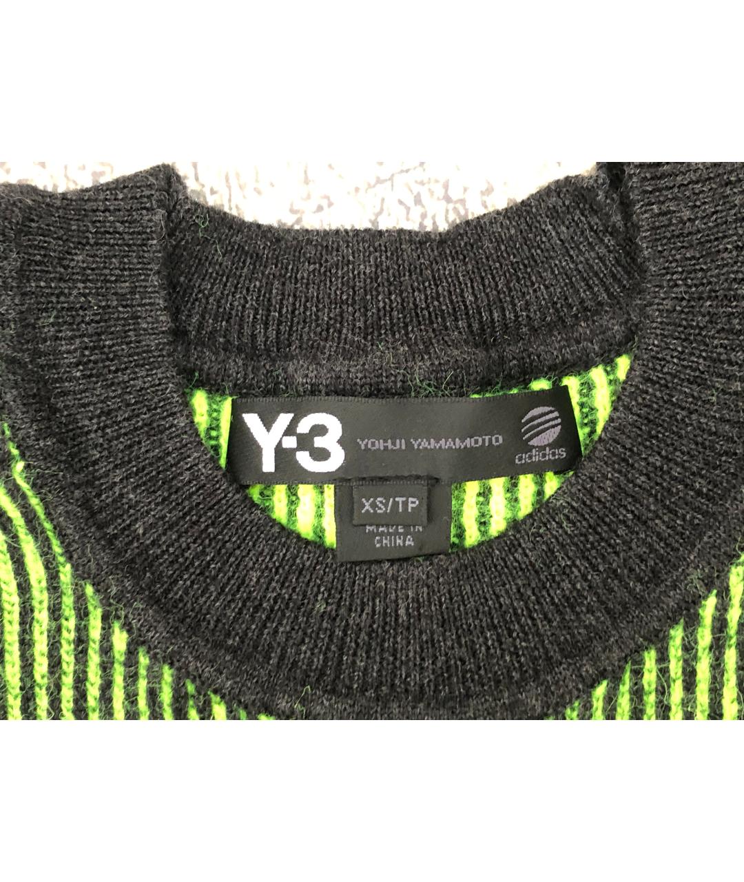 Y-3 Зеленые шерстяное повседневное платье, фото 3