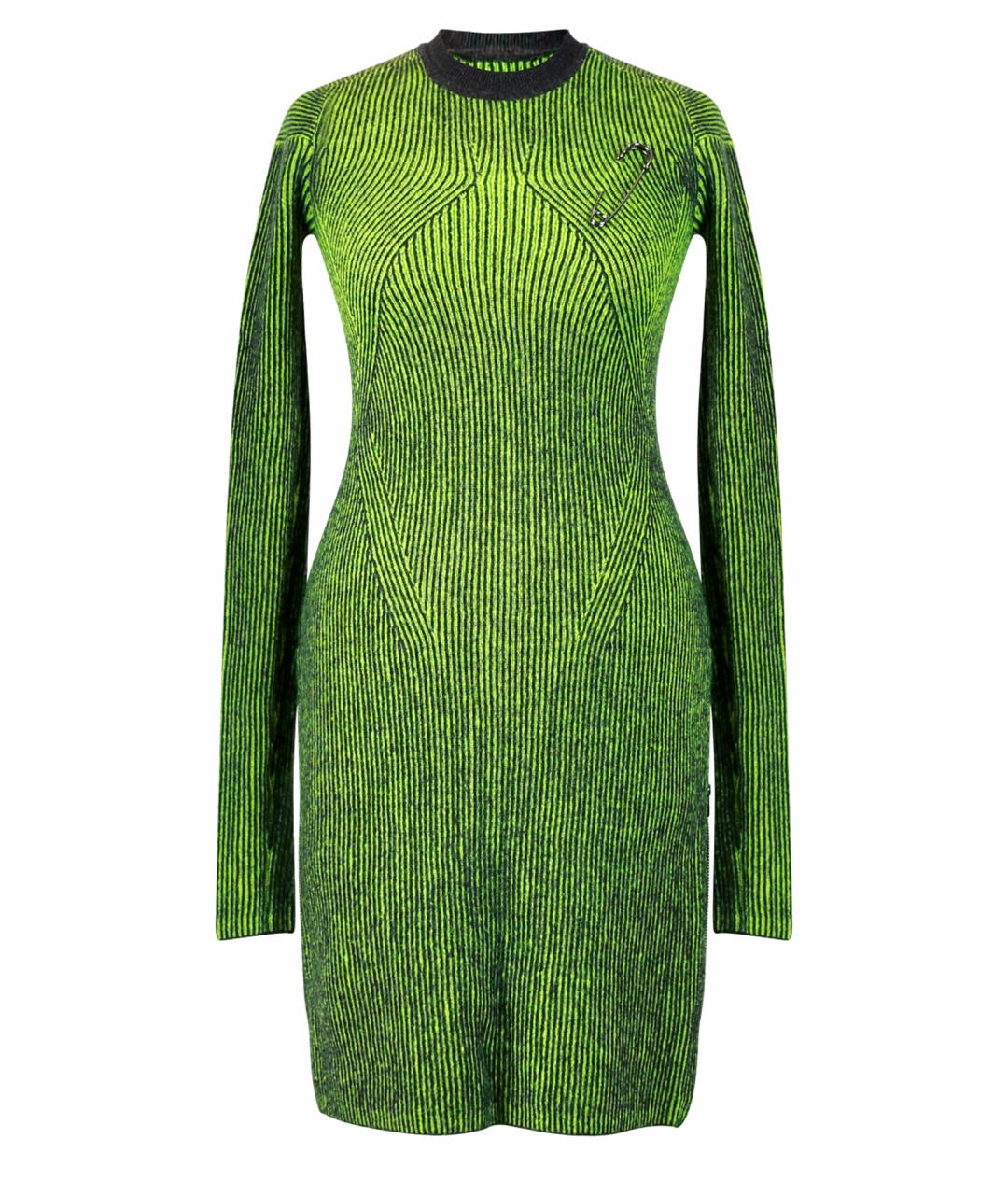 Y-3 Зеленые шерстяное повседневное платье, фото 1